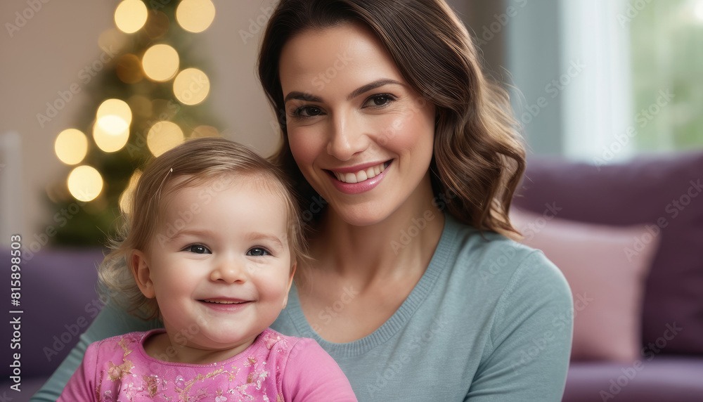 Portrait of happy mother and child Portrait of happy mother and child