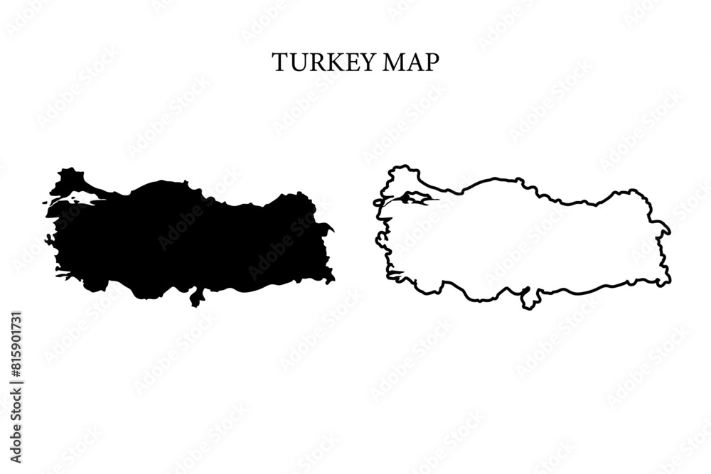 Obraz premium Turkey region map