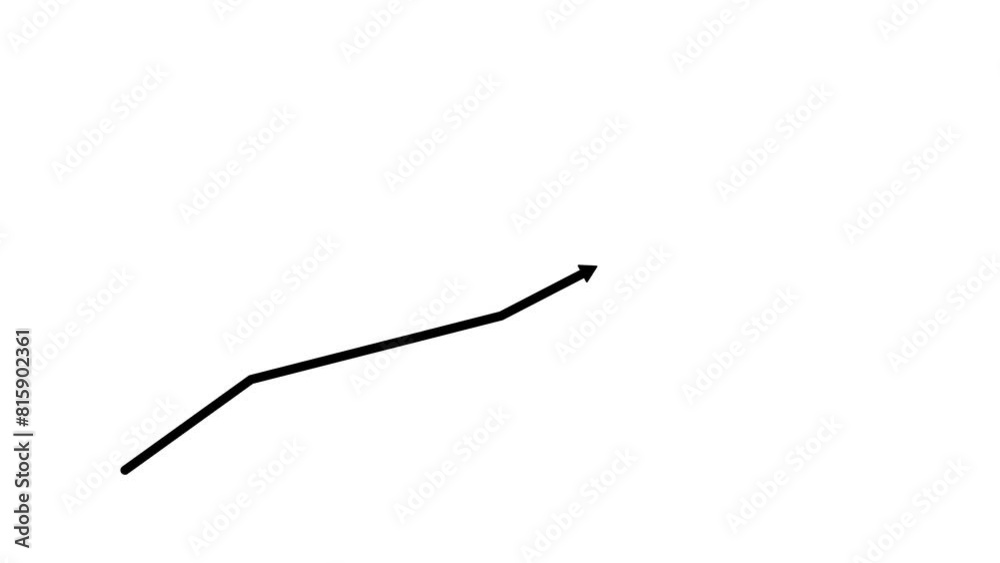Animated arrow growth up and down icon on background Animated arrow growth up and down icon on background