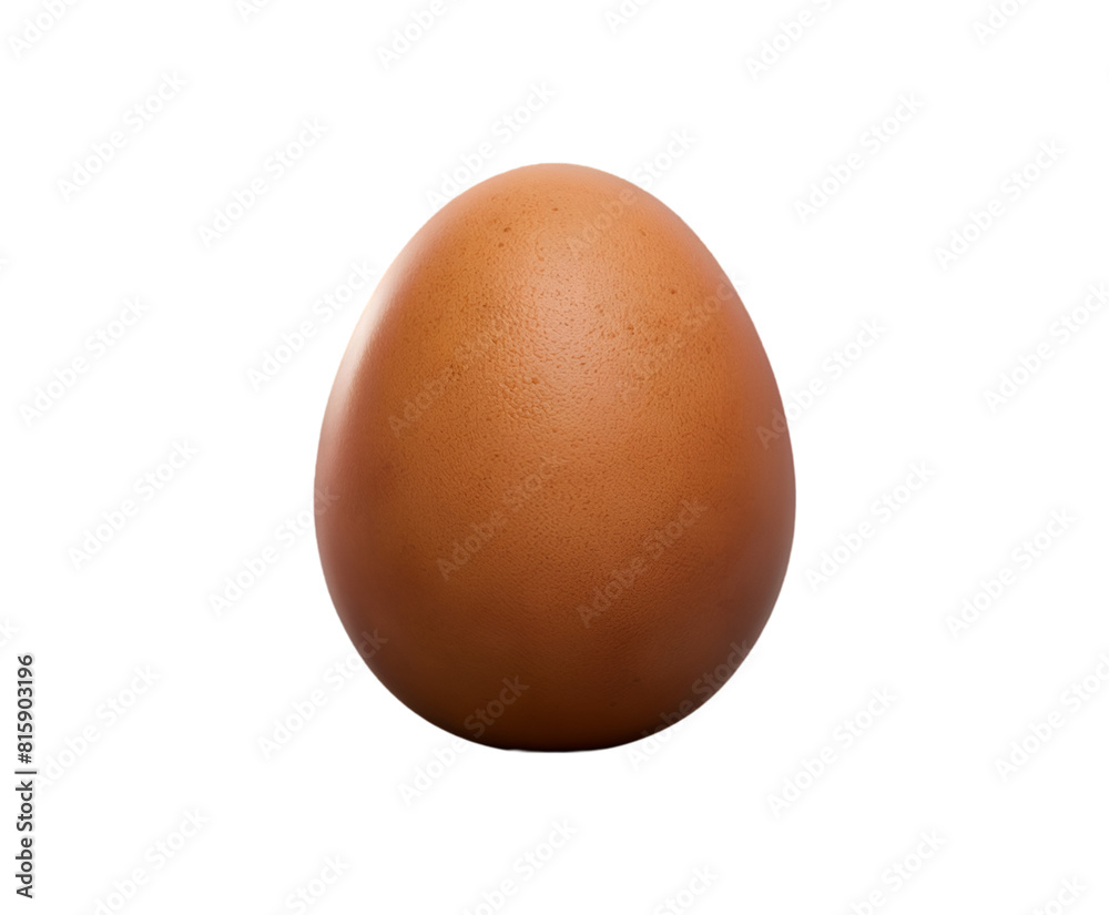 Single chicken egg isolated on transparent background Ai generative.