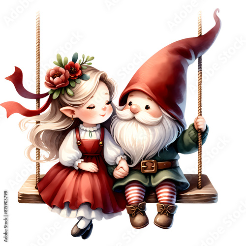 Romantic and Loving Gnome Clipart