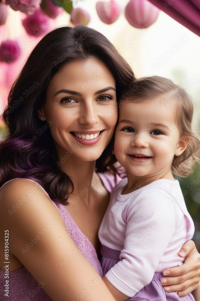 Portrait of happy mother and child. mother's day Celebration Portrait of happy mother and child. mother's day Celebration