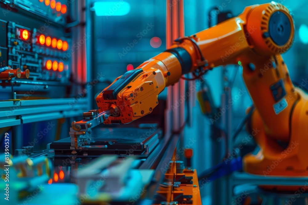 Patch management processes in action, side view, maintaining software integrity, robotic tone, Splitcomplementary color scheme Patch management processes in action, side view, maintaining software integrity, robotic tone, Splitcomplementary color scheme