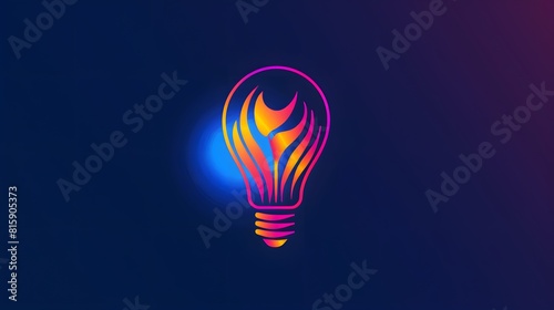 Modern Tech Bulb logo designs concept