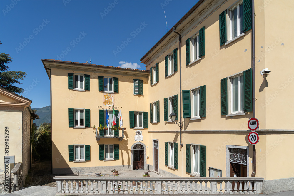 Bellagio town hall overlooking Lake Como in Italy Bellagio town hall overlooking Lake Como in Italy