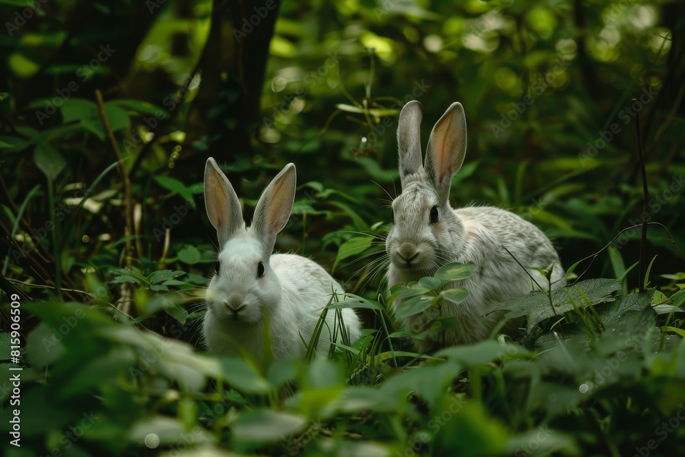 Fototapeta premium Cute adorable rabbit pet close up