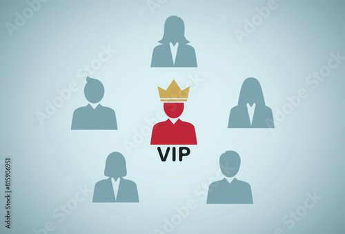 VIP Customer User icon vector. Person Profile Symbol. Avatar Sign. Editable stroke vector.