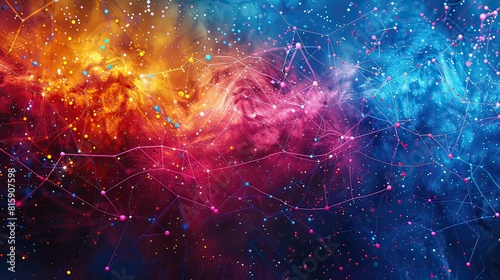 Vivid digital art capturing an ethereal purple nebula, swirling with cosmic energy and dotted with star-like particles.