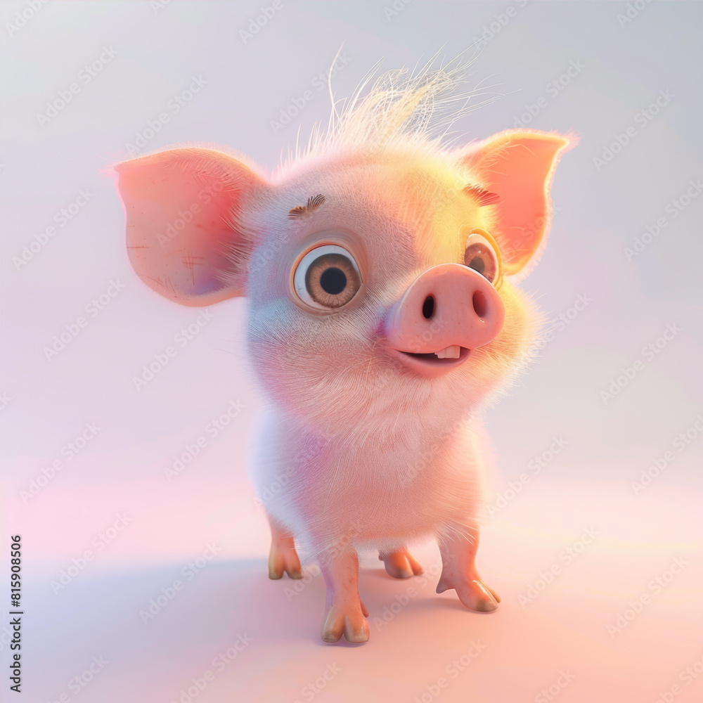 Cute pig on a beige background
Cute pig on a beige background