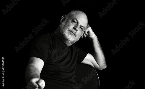 portraits face expression body movements modern man in black and white photo fine art silhouette expression © Giovanni.Seabra