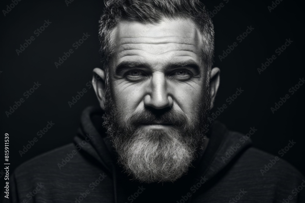 Man portrait in black and white Man portrait in black and white