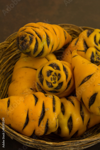 Group photo of Mashuas in a basket. photo