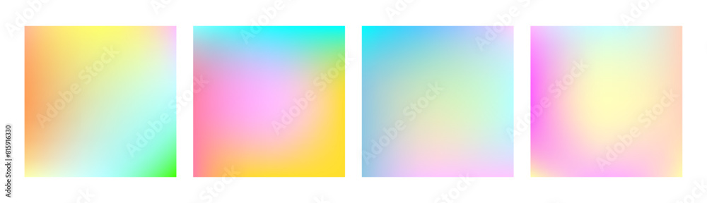 Obraz premium Set of vector colorful gradient backgrounds