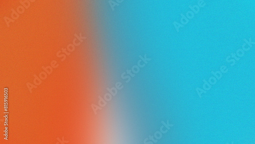 orange blue smooth color gradient abstract background shine bright light and glow textspace , grainy noise grungy texture photo