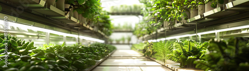 Agricultural Innovation Center Floor: Featuring hydroponic and aquaponic systems, agricultural drones, soil analysis labs, and researchers developing sustainable farming methods photo