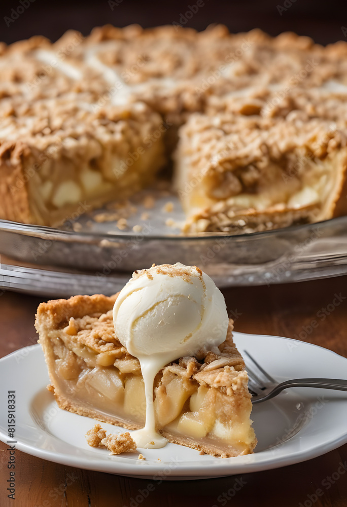Classic Apple Pie with Vanilla Ice Cream
Classic Apple Pie with Vanilla Ice Cream