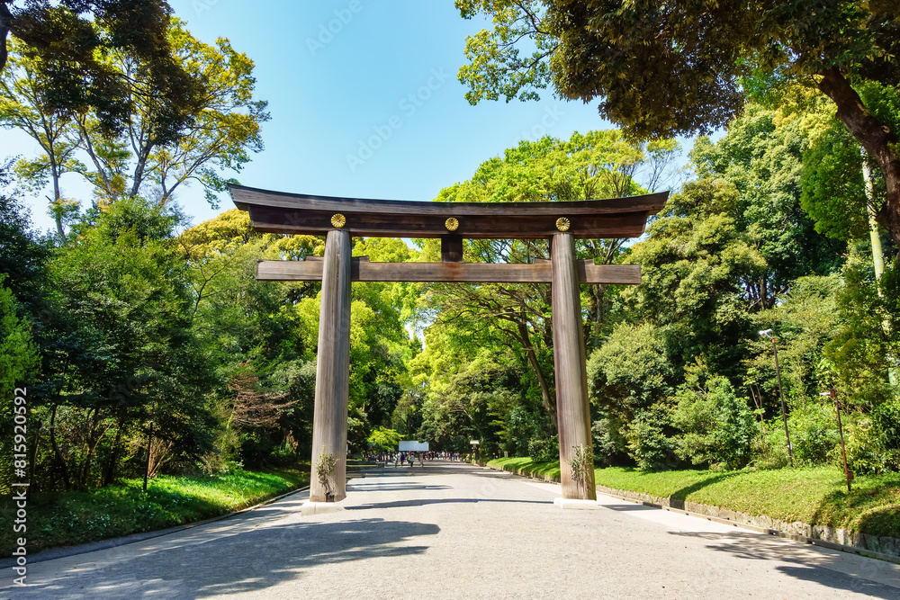 Gateway to Yoyogi Park in Tokyo, Japan