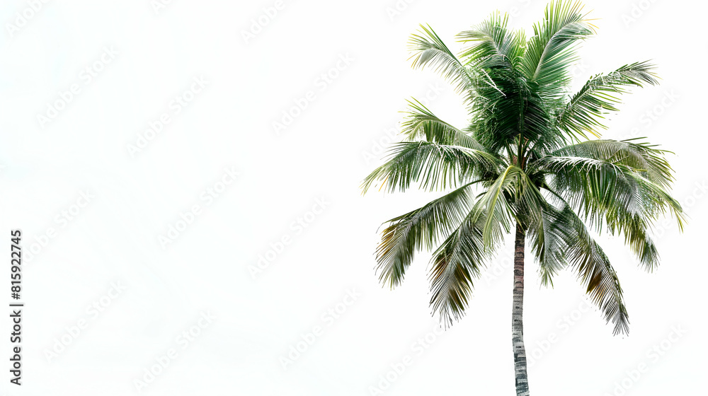 Tropical Palm Tree Isolated on White Background Perfect for Vacation Designs Tropical Palm Tree Isolated on White Background Perfect for Vacation Designs