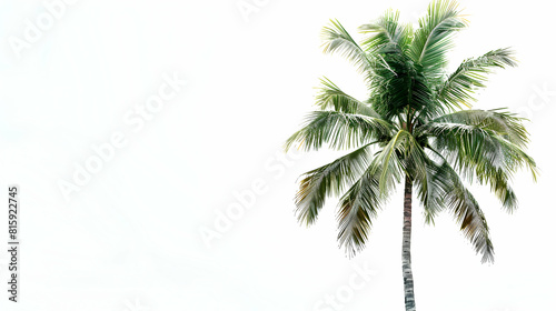 Tropical Palm Tree Isolated on White Background   Perfect for Vacation Designs