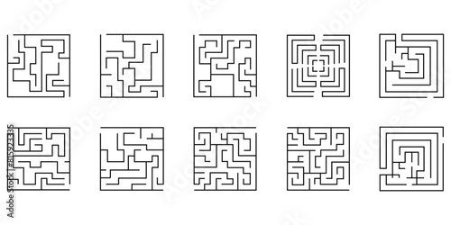 Square Maze Labyrinth Quiz Game
