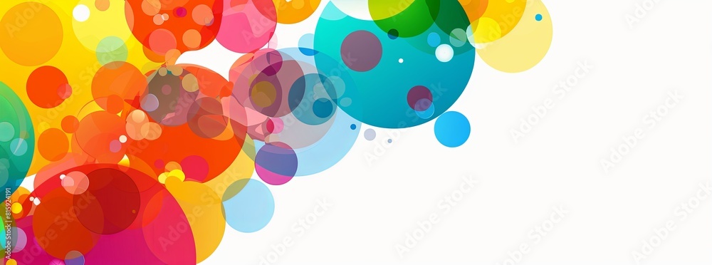 Abstract background with colorful circles on a white background Abstract background with colorful circles on a white background