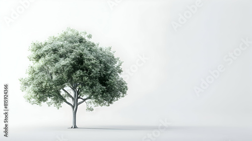 A tall poplar tree isolated on a white background   ideal for urban park or landscaping themed content