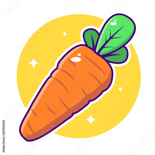 vector cute carrot cartoon vector icon illustration technology transportation icon isolated
