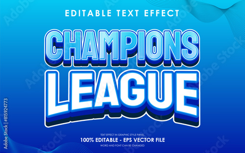 Vector Editable Champions League Text Effect photo