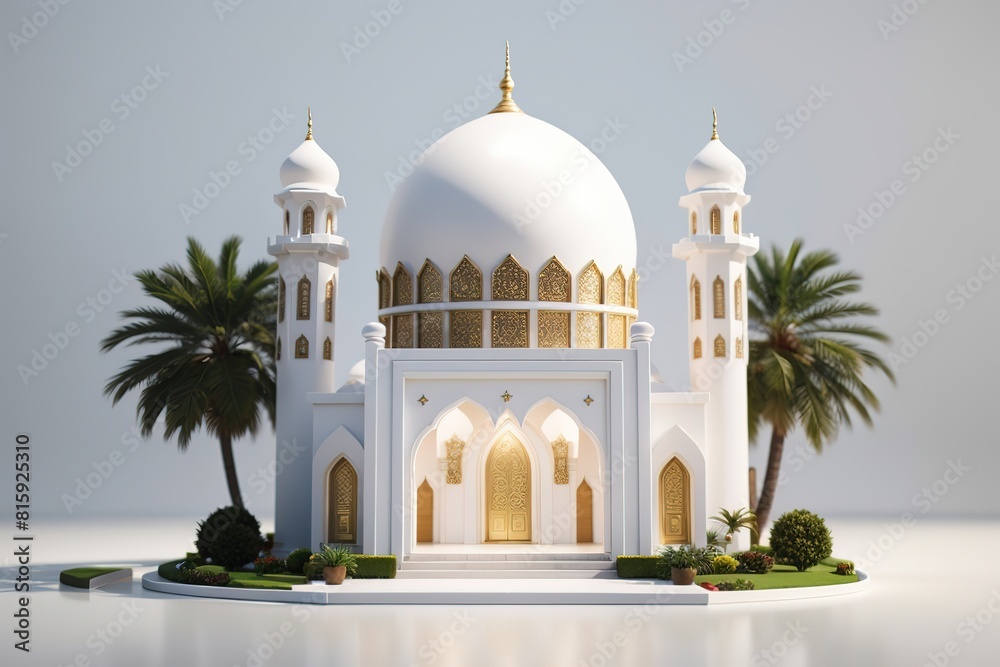 Naklejka premium 3d rendering of mosque