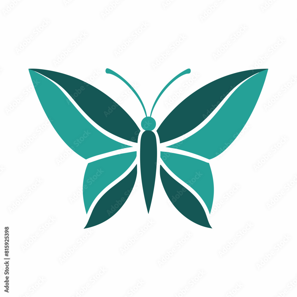 Modern and minimalist Butterfly logo icon vector illustration with a white background Modern and minimalist Butterfly logo icon vector illustration with a white background