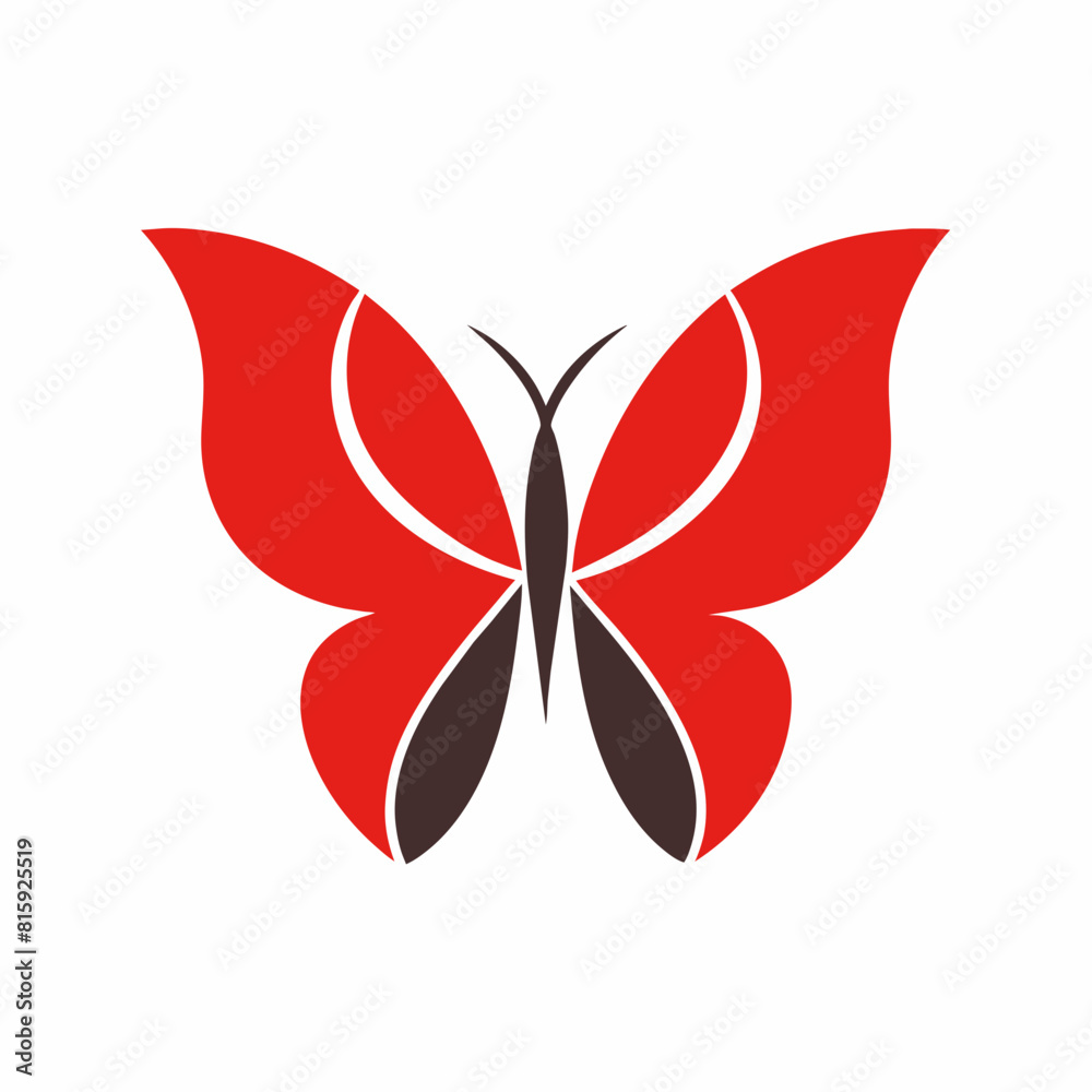 Modern and minimalist Butterfly logo icon vector illustration with a white background Modern and minimalist Butterfly logo icon vector illustration with a white background