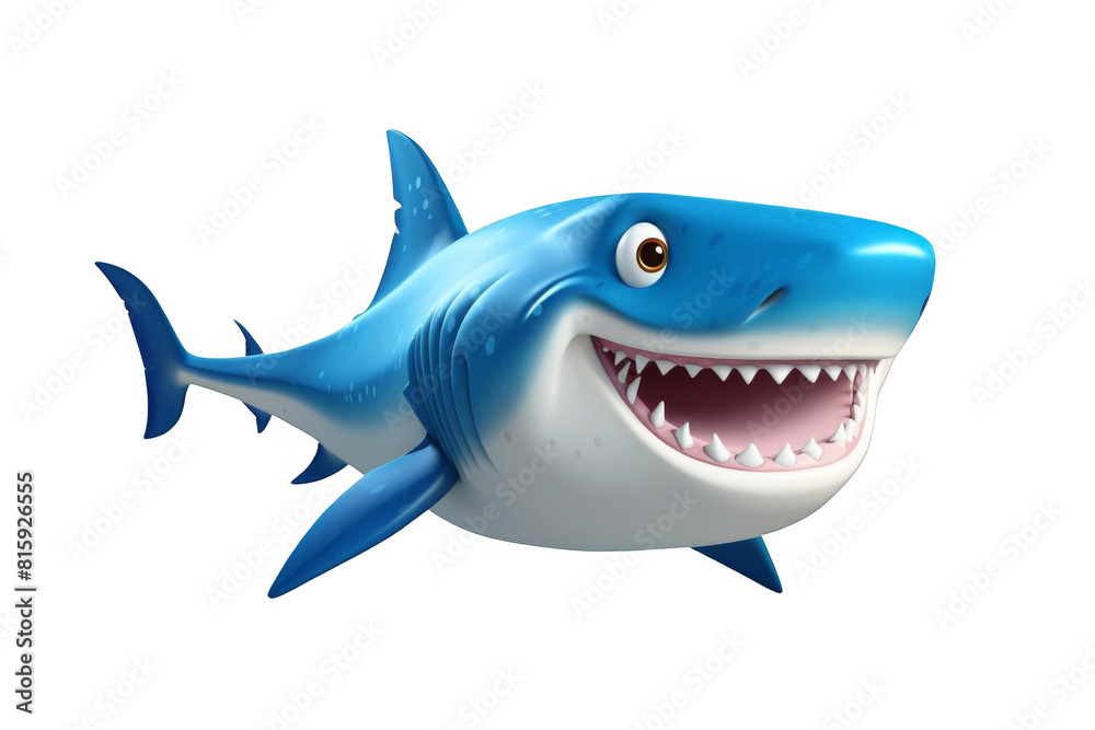 A great white shark with a big smile on its face. A great white shark with a big smile on its face.