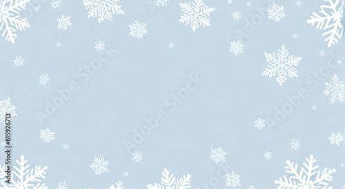 Simple White Winter snowflakes wallpaper style background design 