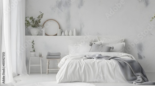 View of bed in bedroom photo