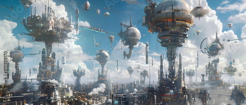 AI-Powered Future World, Image of a future city using artificial intelligence to control various systems, showing the impact of artificial intelligence on the way of life © SJarkCube