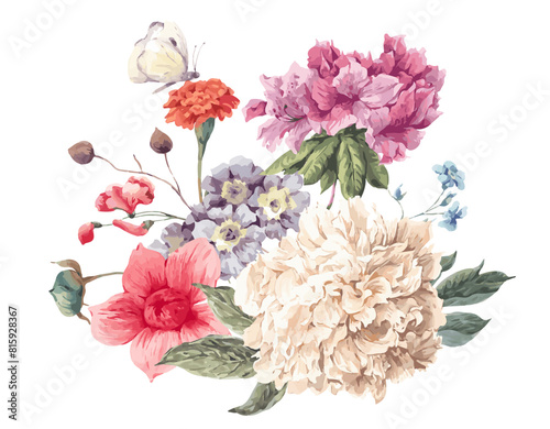 Water color flowers illustration. Professional and very attractive isolated on transparent background PNG