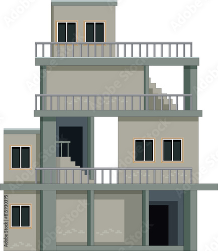 modern apartment building country