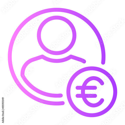 euro gradient icon