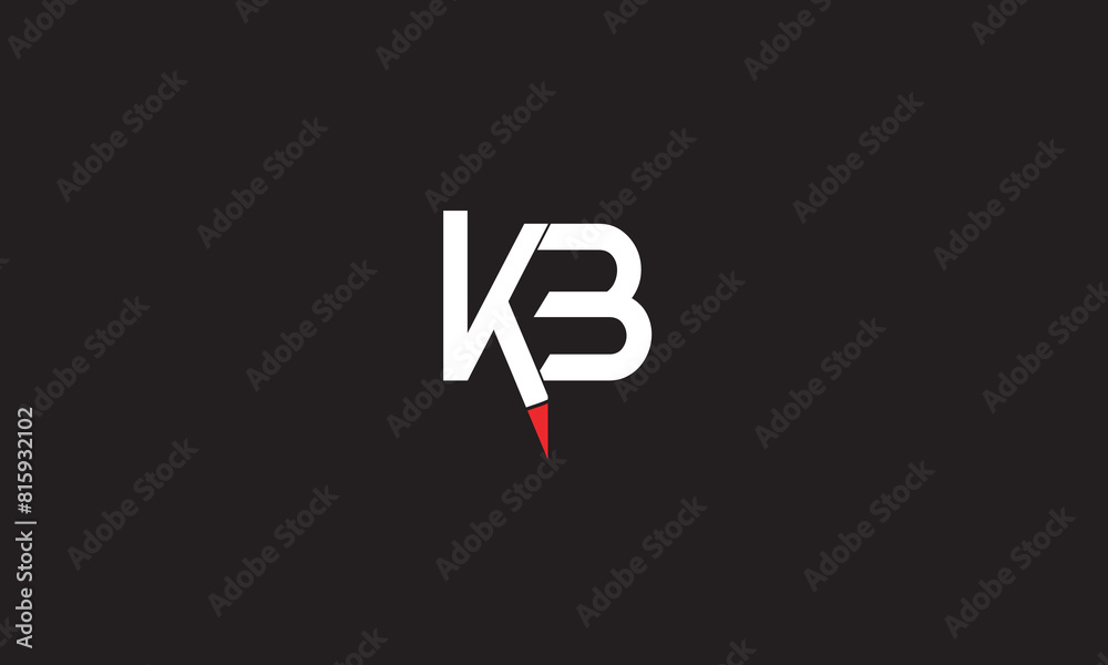 KB, BK , K , B, Abstract Letters Logo Monogram	