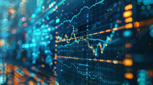 Close-up of a computer screen showing a stock market heatmap, visualizing market performance across sectors.