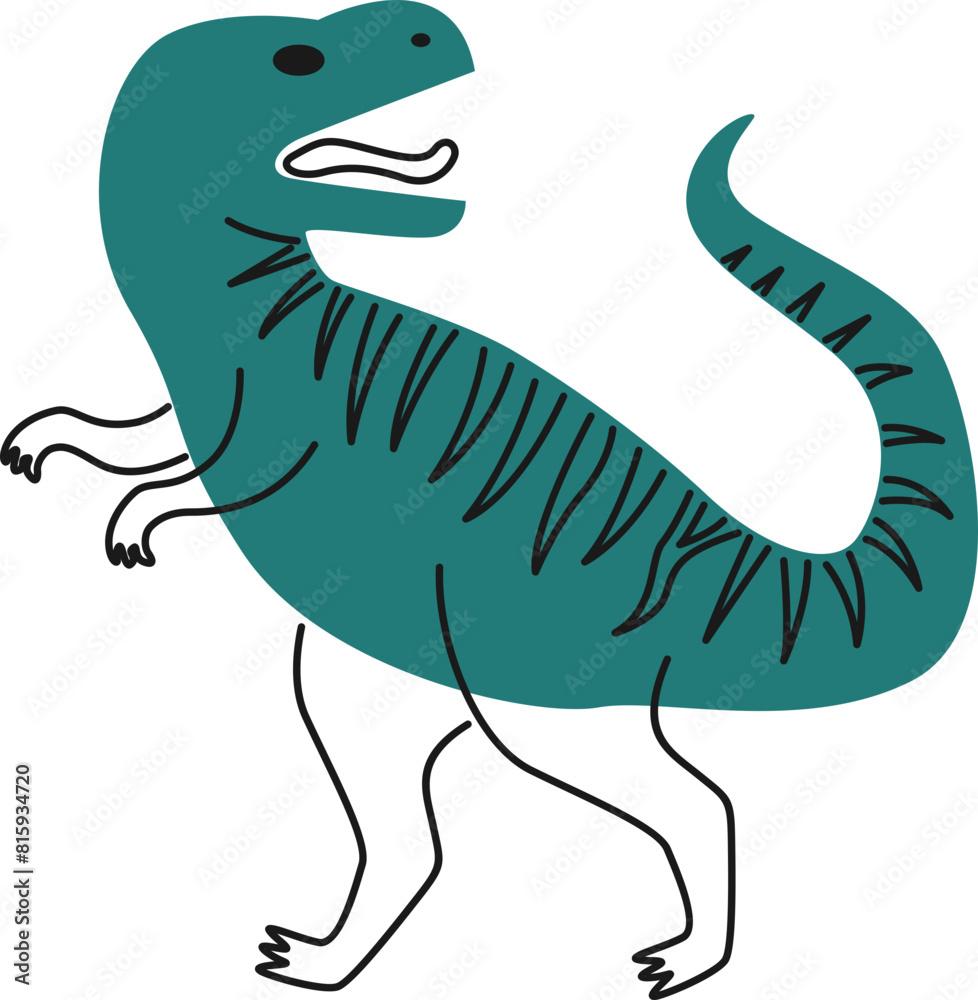 Dinosaurs Line Illustration Element Dinosaurs Line Illustration Element