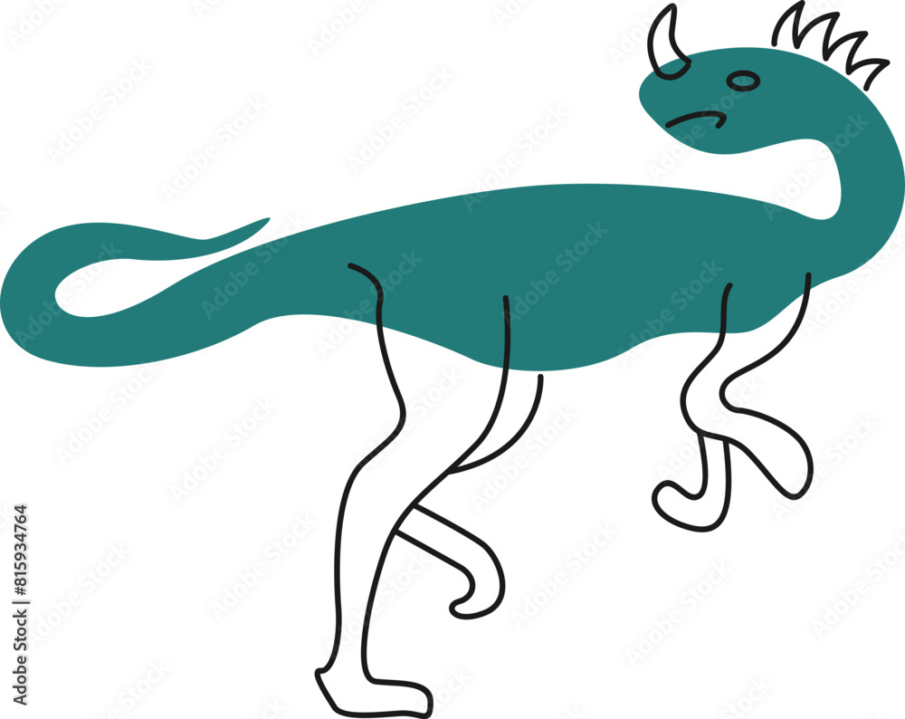 Dinosaurs Line Illustration Element Dinosaurs Line Illustration Element