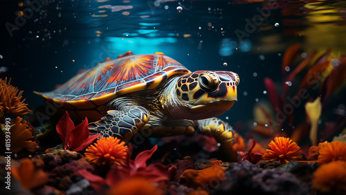 turtle in the sea © bahram
