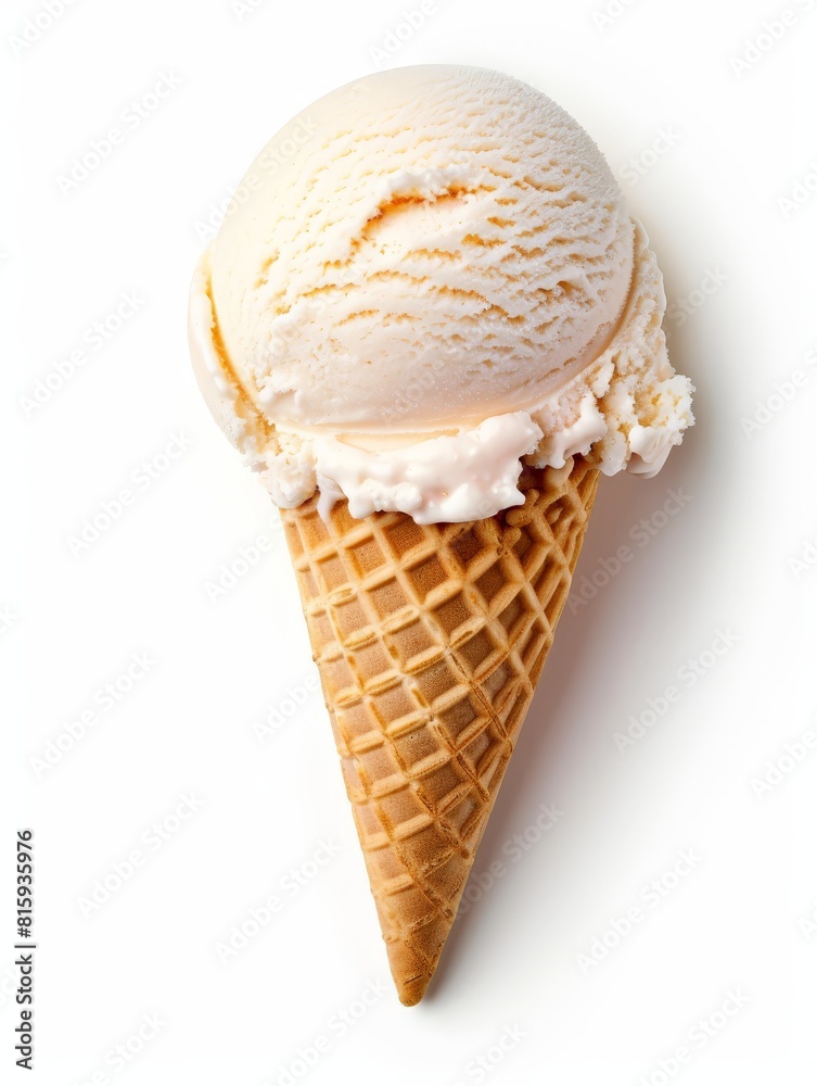 A Soft Serve Ice Cream Cone Full of Fruit Flavors A Soft Serve Ice Cream Cone Full of Fruit Flavors