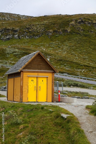 Public WC in mountains in Norway photo