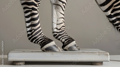 Surreal Zebra Hoof Textured Study on Scale in Monochrome Lighting Generative ai