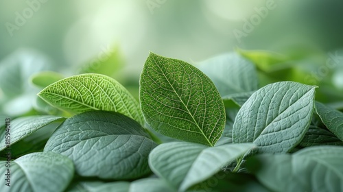 Close Up of Green Plant Leaves