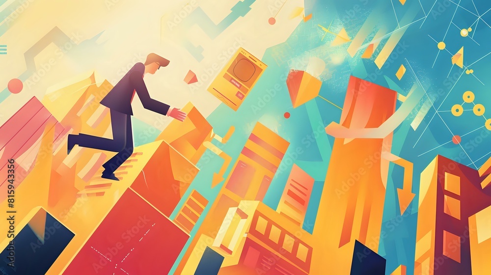 Fototapeta premium Illustrating the Banker's Commitment to Financial Stability and Client Relationships