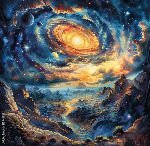 Cosmic Masterpiece Painted with Celestial Wonders and Interstellar Beauty