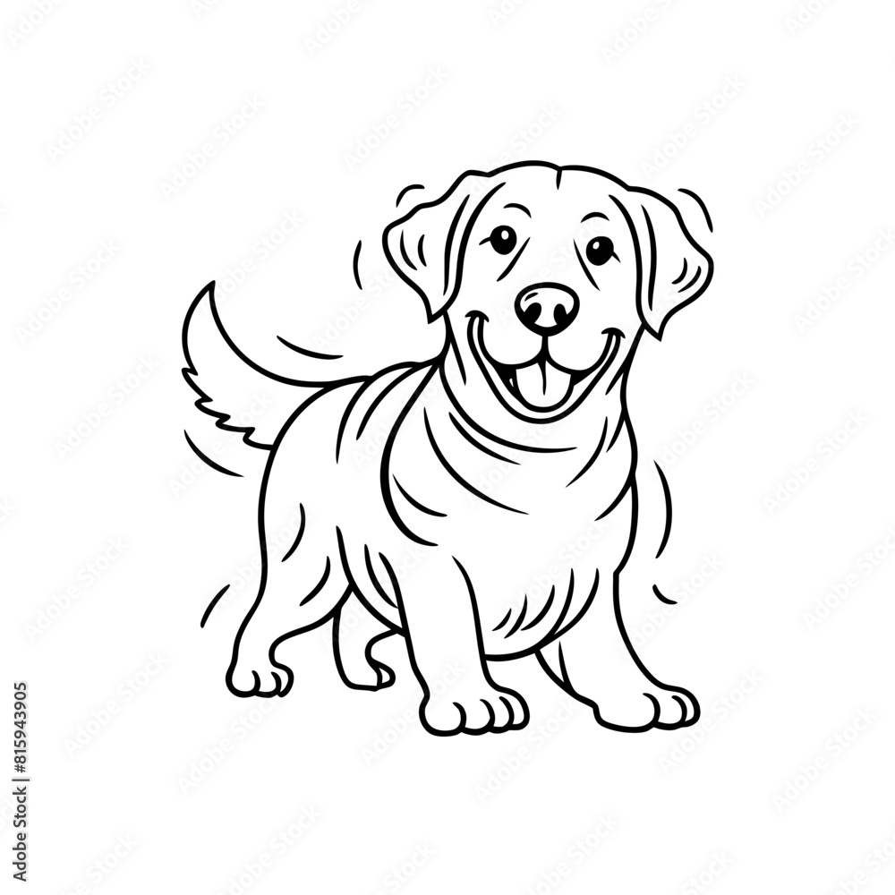 Labrador Retriever Doodle Art: Playful Illustration of a Energetic Companion Labrador Retriever Doodle Art: Playful Illustration of a Energetic Companion